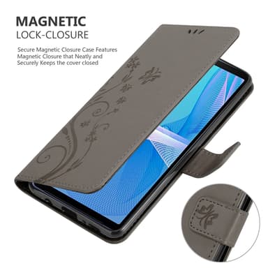 Sony Xperia 10 III Plånboksfodral Skal (Grå)