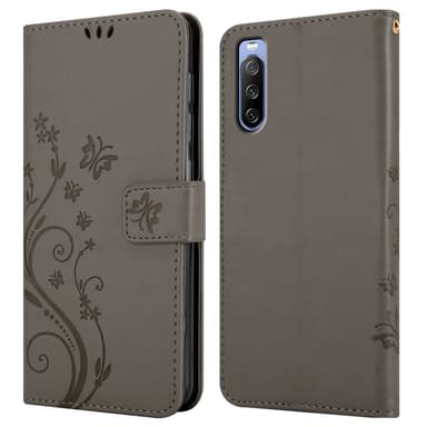 Sony Xperia 10 III Plånboksfodral Skal (Grå)