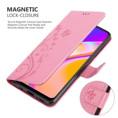 Oppo A94 5G Plånboksfodral Skal (Rosa)