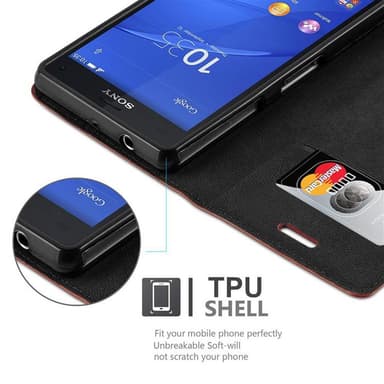 Sony Xperia Z3 COMPACT Skal Fodral Case (Brun)