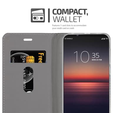 Sony Xperia 1 II Plånboksfodral Skal (Grå)