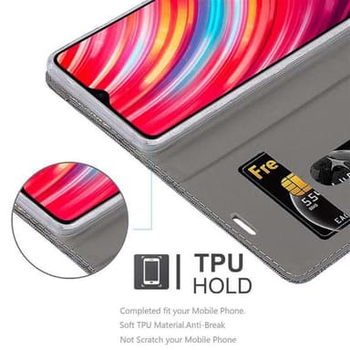 Xiaomi RedMi NOTE 8 PRO Plånboksfodral Skal (Grå)