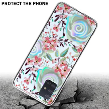 Samsung Galaxy A51 4G / M40s Fodral Skal Blommor (Vit)