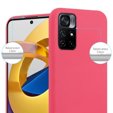 Skal Xiaomi POCO M4 PRO 5G Fodral Case (Röd)