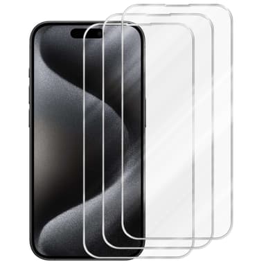 iPhone 15 PRO MAX 3x Skyddsglas Skyddsfilm Skärmskydd