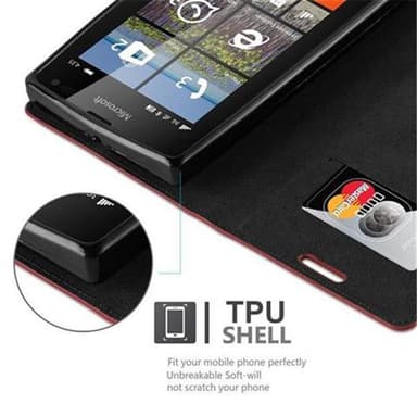 Nokia Lumia 435 Skal Fodral Case (Röd)