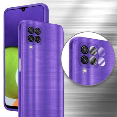 Samsung Galaxy A22 4G Skal Fodral Case (Lila)