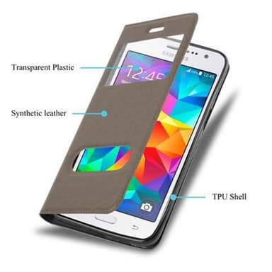 Samsung Galaxy GRAND PRIME Plånboksfodral Skal (Brun)