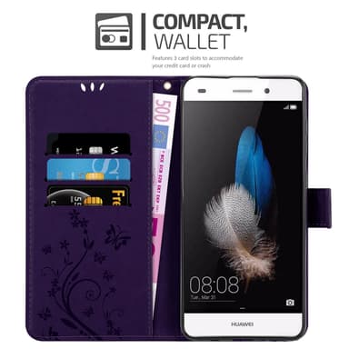 Huawei P8 LITE 2015 Plånboksfodral Skal (Lila)