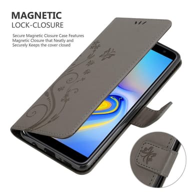 Samsung Galaxy J6 PLUS Plånboksfodral Skal (Grå)
