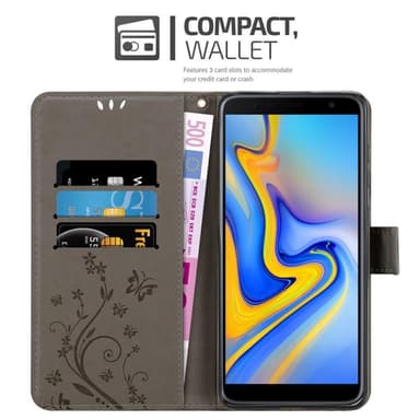 Samsung Galaxy J6 PLUS Plånboksfodral Skal (Grå)