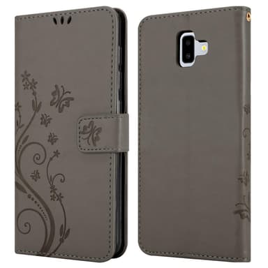 Samsung Galaxy J6 PLUS Plånboksfodral Skal (Grå)