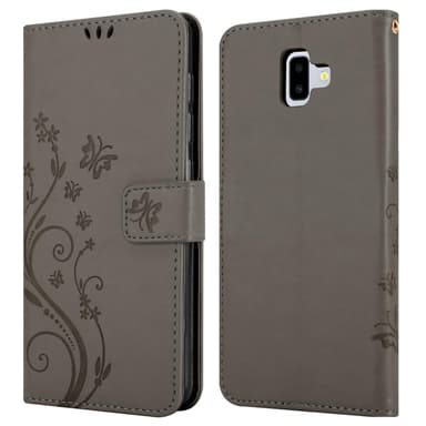 Samsung Galaxy J6 PLUS Plånboksfodral Skal (Grå)