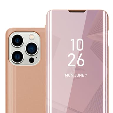 iPhone 14 PRO MAX Plånboksfodral Skal (Rosa)