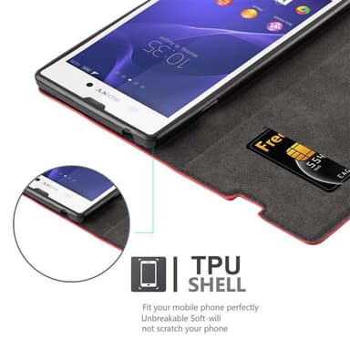 Sony Xperia T3 Skal Fodral Case (Röd)