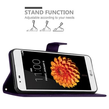 LG K7 2016 Plånboksfodral Skal (Lila)