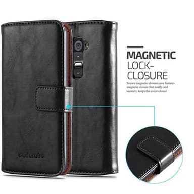 LG G2 Plånboksfodral Skal (Svart)