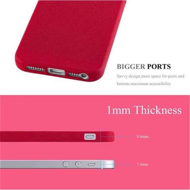 Skal iPhone 5 / 5S / SE 2016 Fodral Case (Röd)