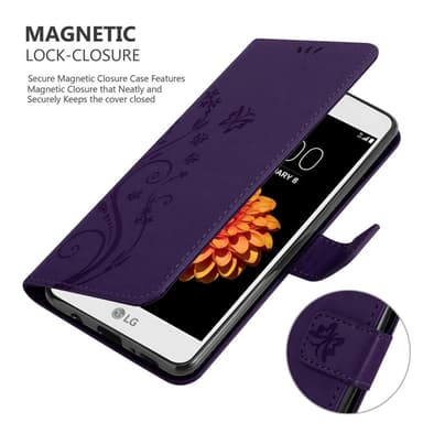 LG K7 2016 Plånboksfodral Skal (Lila)