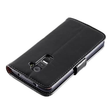 LG G2 Plånboksfodral Skal (Svart)