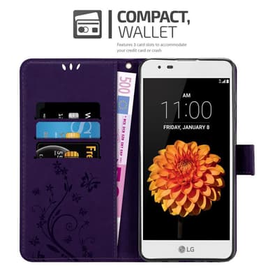 LG K7 2016 Plånboksfodral Skal (Lila)
