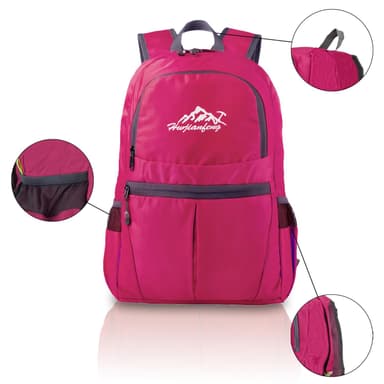 Vikbar Ryggsäck 36L Unisex Vattentät (rosa)