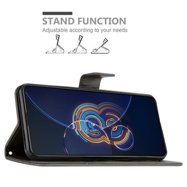 Asus ZenFone 8 FLIP Plånboksfodral Skal (Grå)