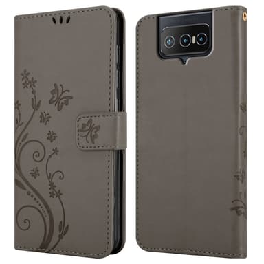 Asus ZenFone 8 FLIP Plånboksfodral Skal (Grå)