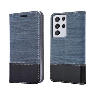 Samsung Galaxy S21 ULTRA Plånboksfodral Skal (Blå)
