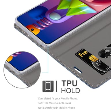 Samsung Galaxy M51 Plånboksfodral Skal (Blå)