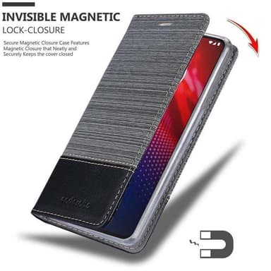 Motorola MOTO Z4 Plånboksfodral Skal (Grå)