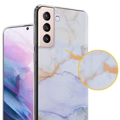 Samsung Galaxy S21 PLUS Plånboksfodral Skal (Vit)