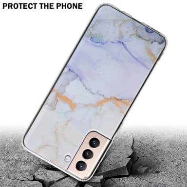 Samsung Galaxy S21 PLUS Plånboksfodral Skal (Vit)