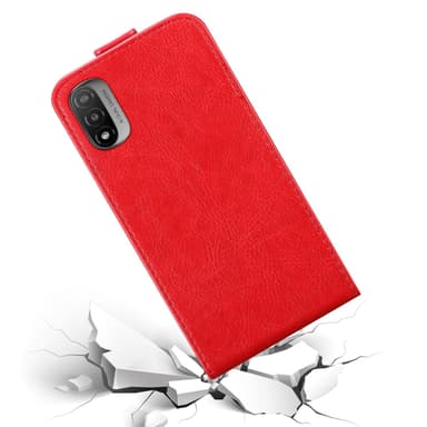 Motorola MOTO E20 / E30 / E40 Flipfodral Skal (Röd)