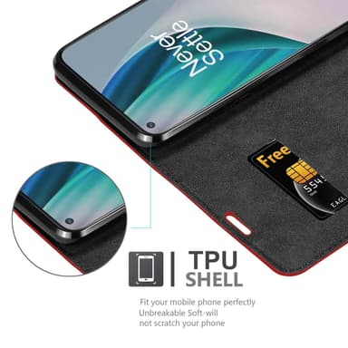 OnePlus Nord N100 Skal Fodral Case (Röd)