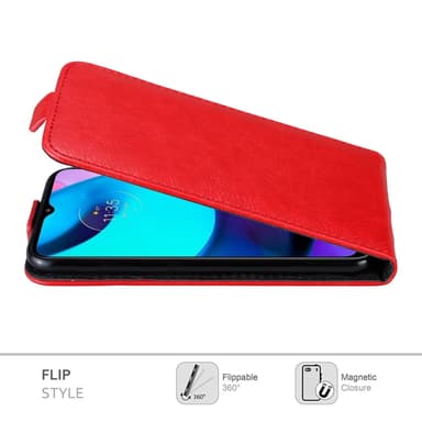Motorola MOTO E20 / E30 / E40 Flipfodral Skal (Röd)