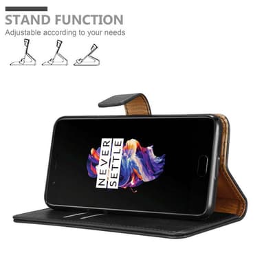 OnePlus 5 Plånboksfodral Skal (Svart)