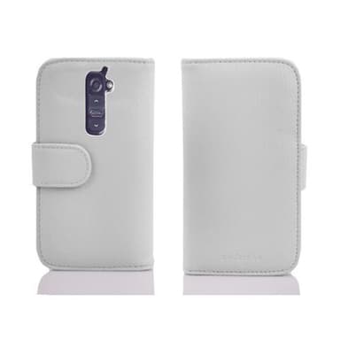 LG G2 Plånboksfodral Skal (Vit)