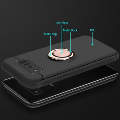 Samsung Galaxy NOTE 8 Skal Fodral Case (Svart)
