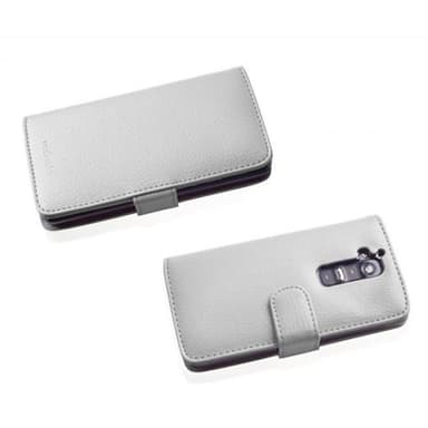 LG G2 Plånboksfodral Skal (Vit)