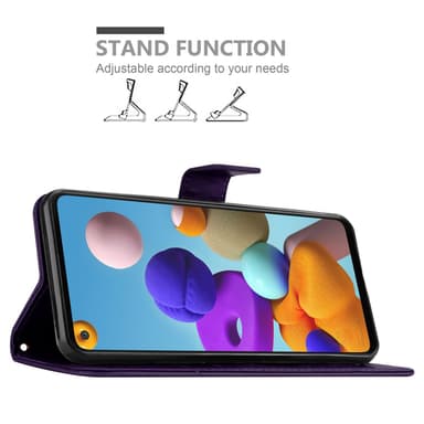 Samsung Galaxy A21s Plånboksfodral Skal (Lila)