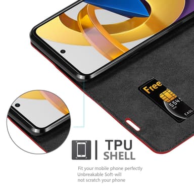Xiaomi POCO M4 PRO 5G Skal Fodral Case (Röd)