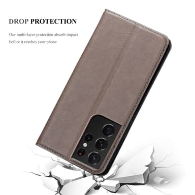 Samsung Galaxy S22 ULTRA Skal Fodral Case (Brun)