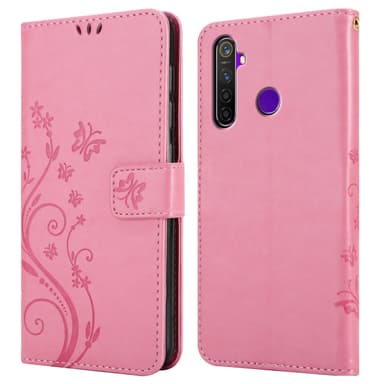 Realme 5 / 5i / 6i / C3 Plånboksfodral Skal (Rosa)