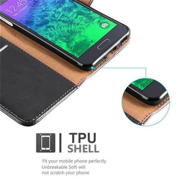 Samsung Galaxy ALPHA Plånboksfodral Skal (Svart)