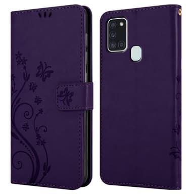 Samsung Galaxy A21s Plånboksfodral Skal (Lila)