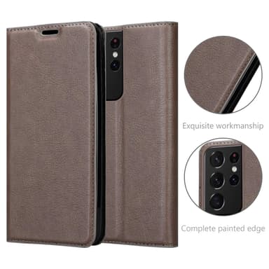Samsung Galaxy S22 ULTRA Skal Fodral Case (Brun)