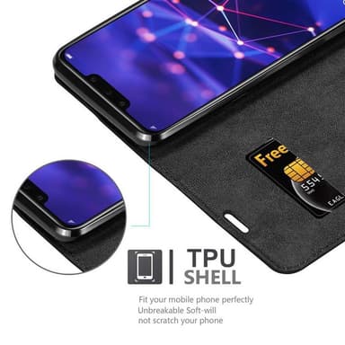 Huawei MATE 20 LITE Skal Fodral Case (Svart)