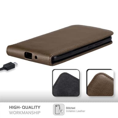 Motorola MOTO E4 Flipfodral Skal (Brun)