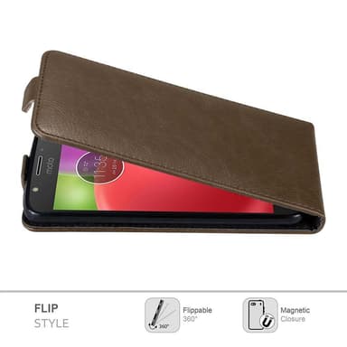 Motorola MOTO E4 Flipfodral Skal (Brun)